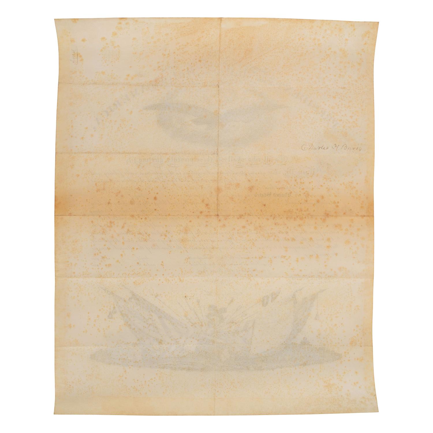 LINCOLN, Abraham (1809-1865). Partly printed appointment signed ("Abraham Lincoln") as President, for former Libby Prison POW Charles H. Burd. Washington, D.C., 1 August 1864. Countersigned by Edwin M. Stanton.