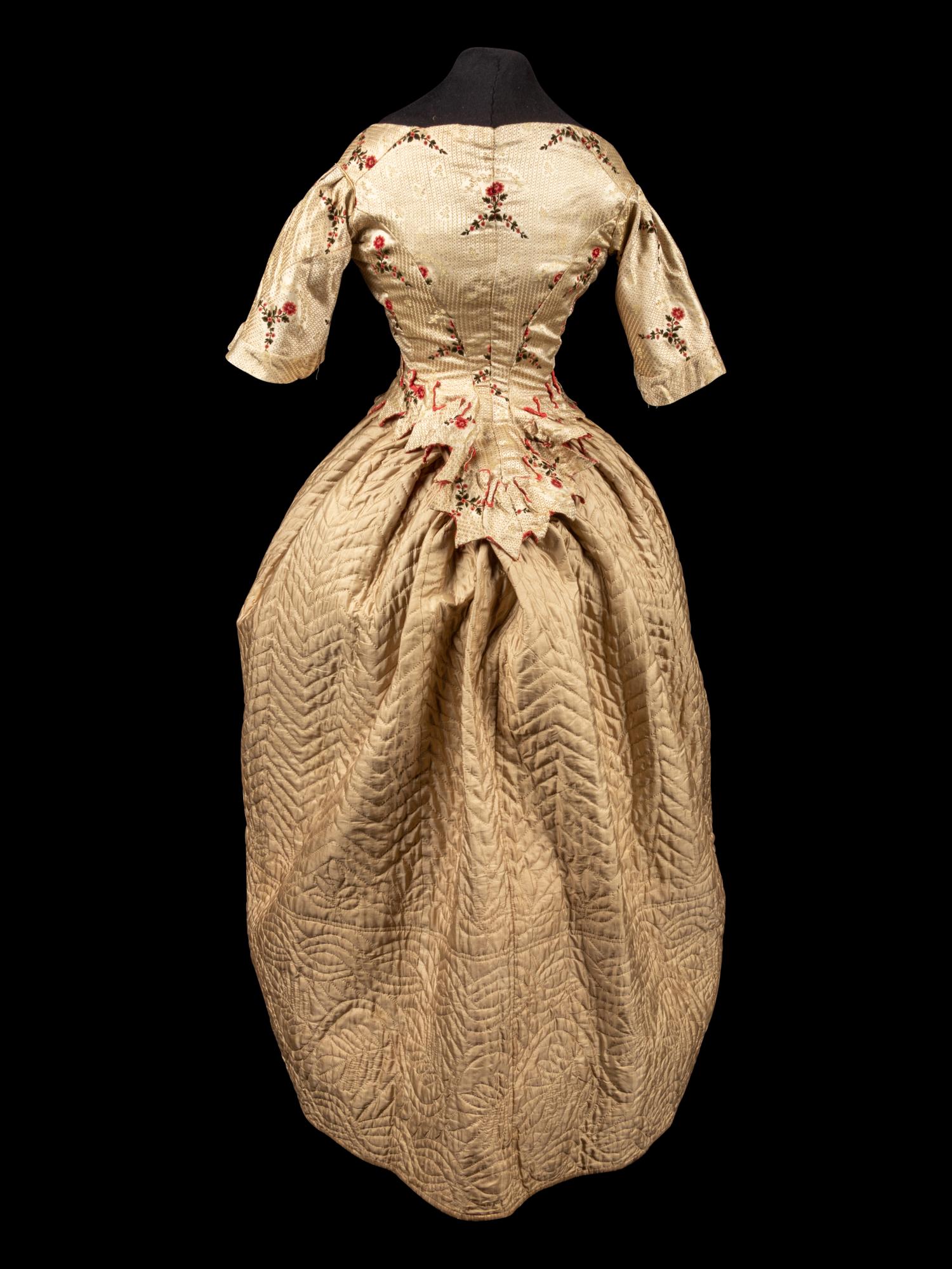 Two Mid-Victorian Items: Bodice and Quilted Petticoat, 1850-70s