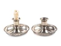 Civil War-period collapsible silver candlesticks.