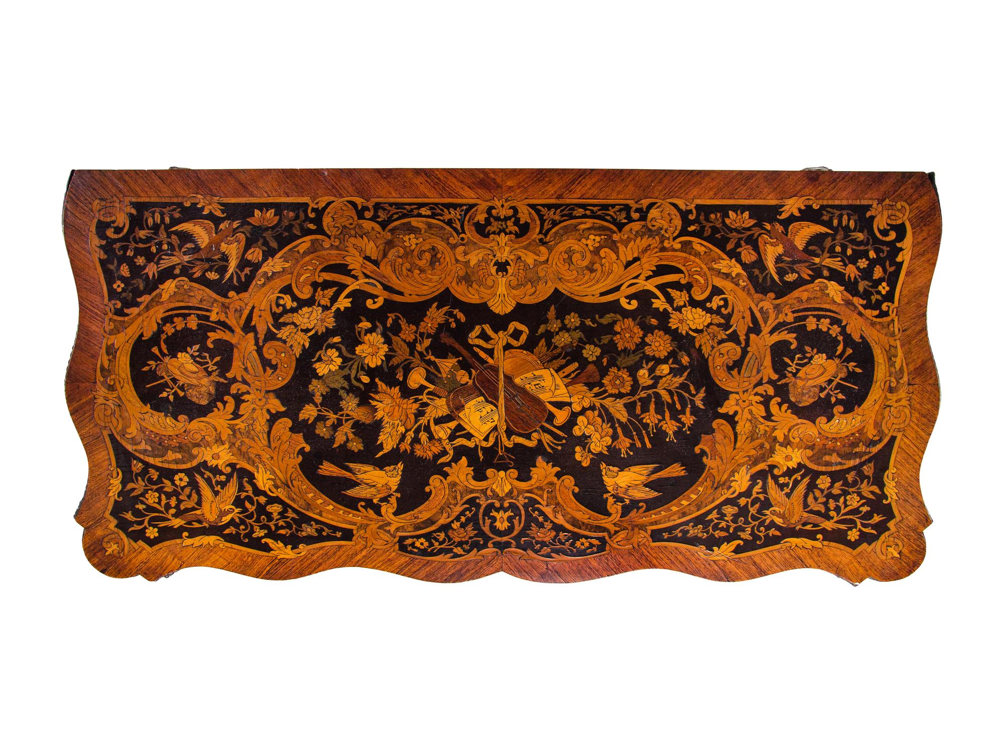 An Italian Marquetry Flip-Top Table