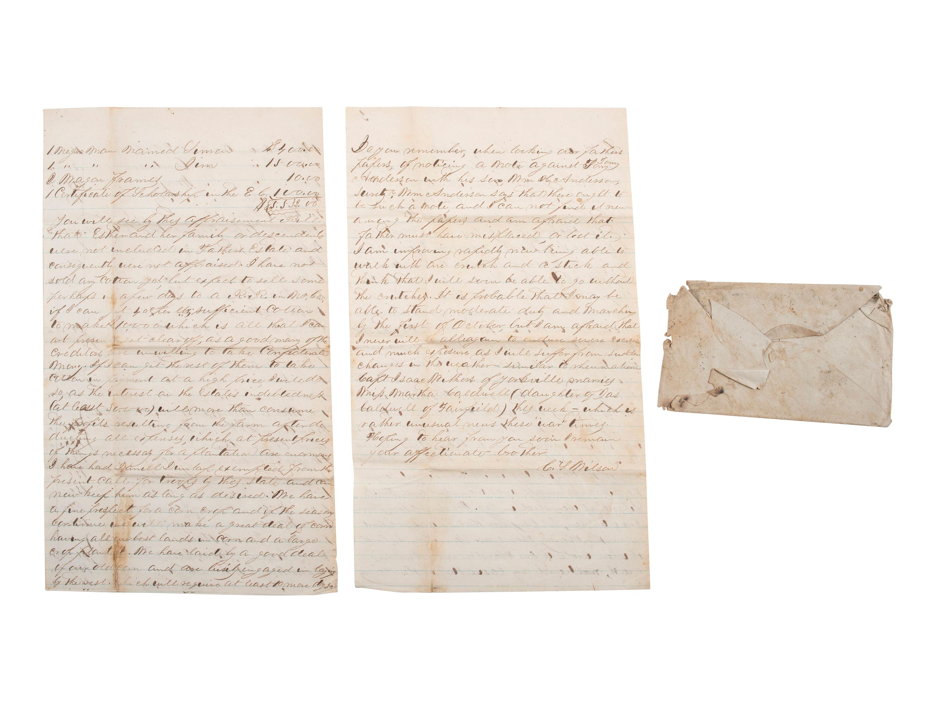 [SLAVERY & ABOLITION] -- [RECONSTRUCTION]. Labor contracts, "Rules & Regulations," and other documents associated with freedmen working on the South Carolina plantation of John S. Wilson, 1865-1868.