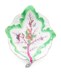 A Pair of Chelsea Porcelain Leaf-shape Dishes — C. 1756-60