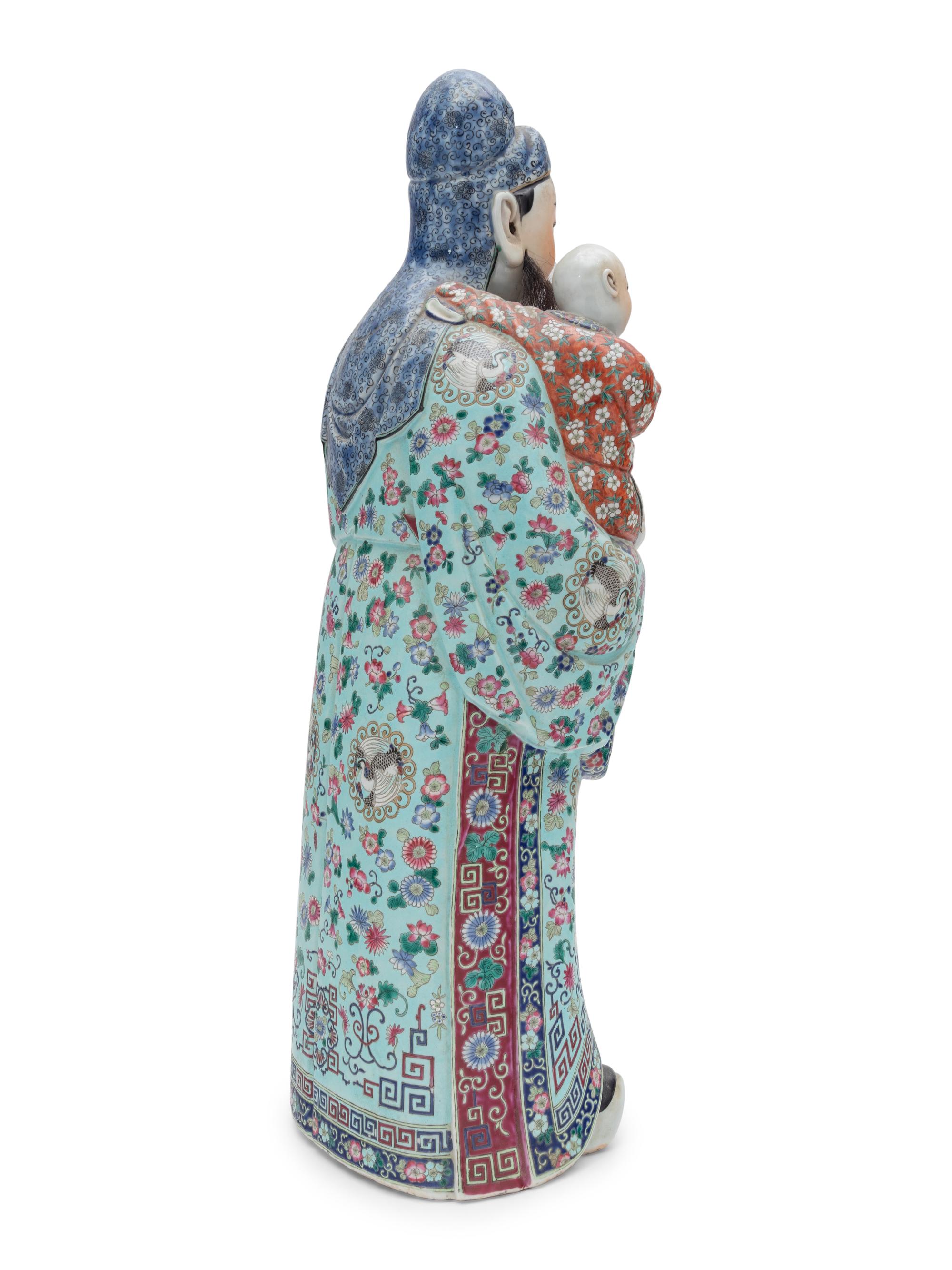 A Chinese Famille Rose Porcelain Figure