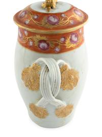 Four Chinese Export Parcel Gilt Porcelain Articles
