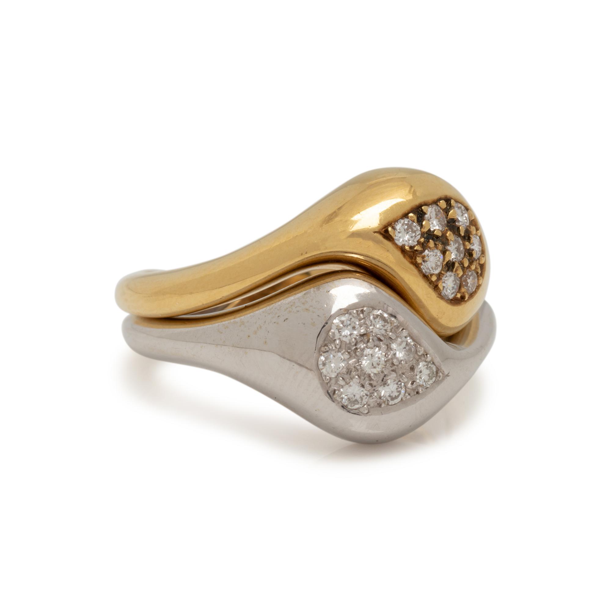 BICOLOR GOLD AND DIAMOND RING