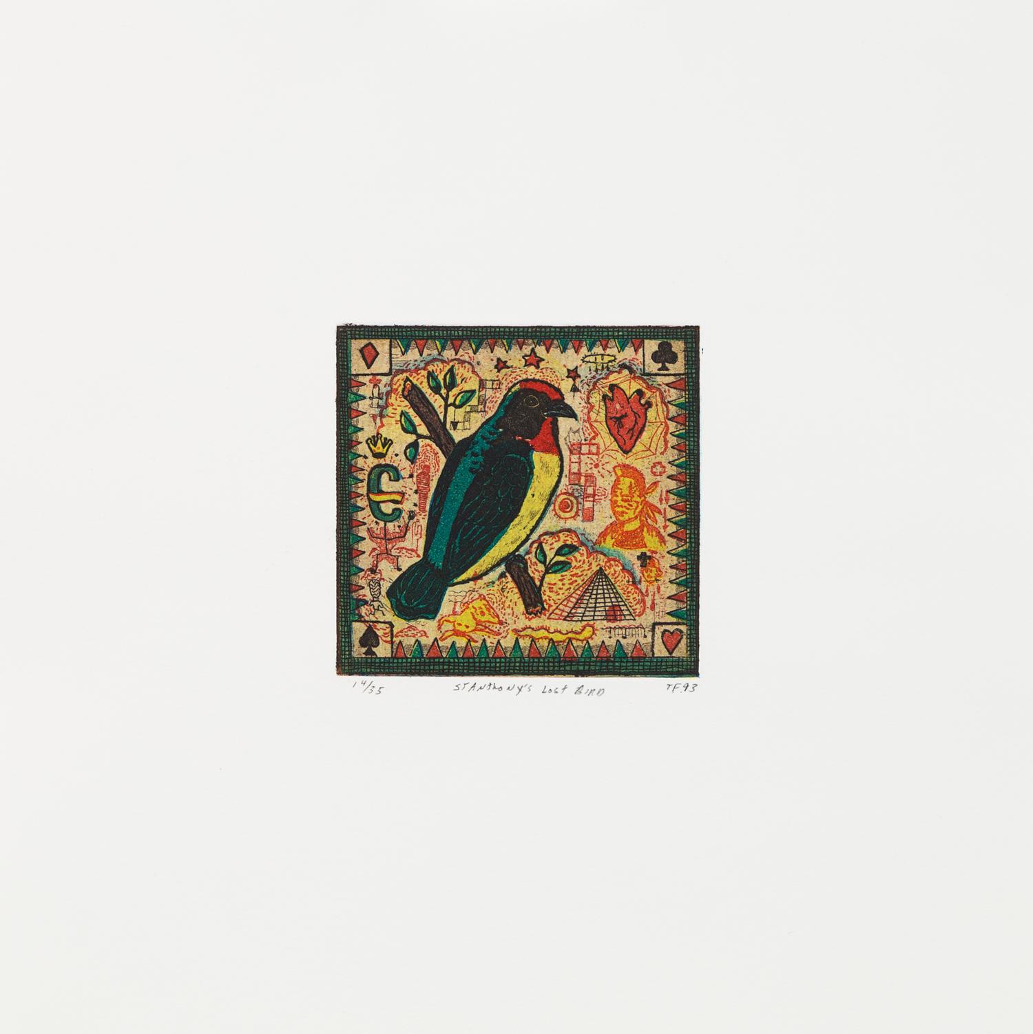 Tony Fitzpatrick, (American, b. 1958), Birds, 1993-94 (a group of 13)