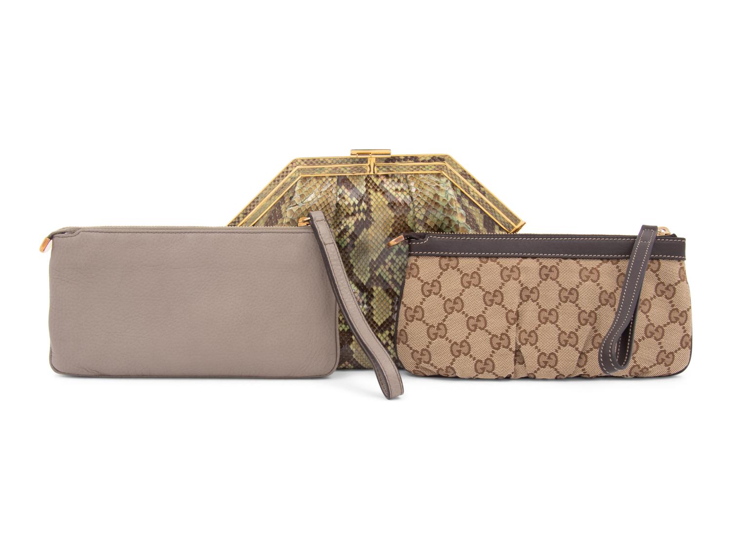 Six Designer Bags: Two Gucci, One Colombetti, Three Judith Leiber, 1990-2010s