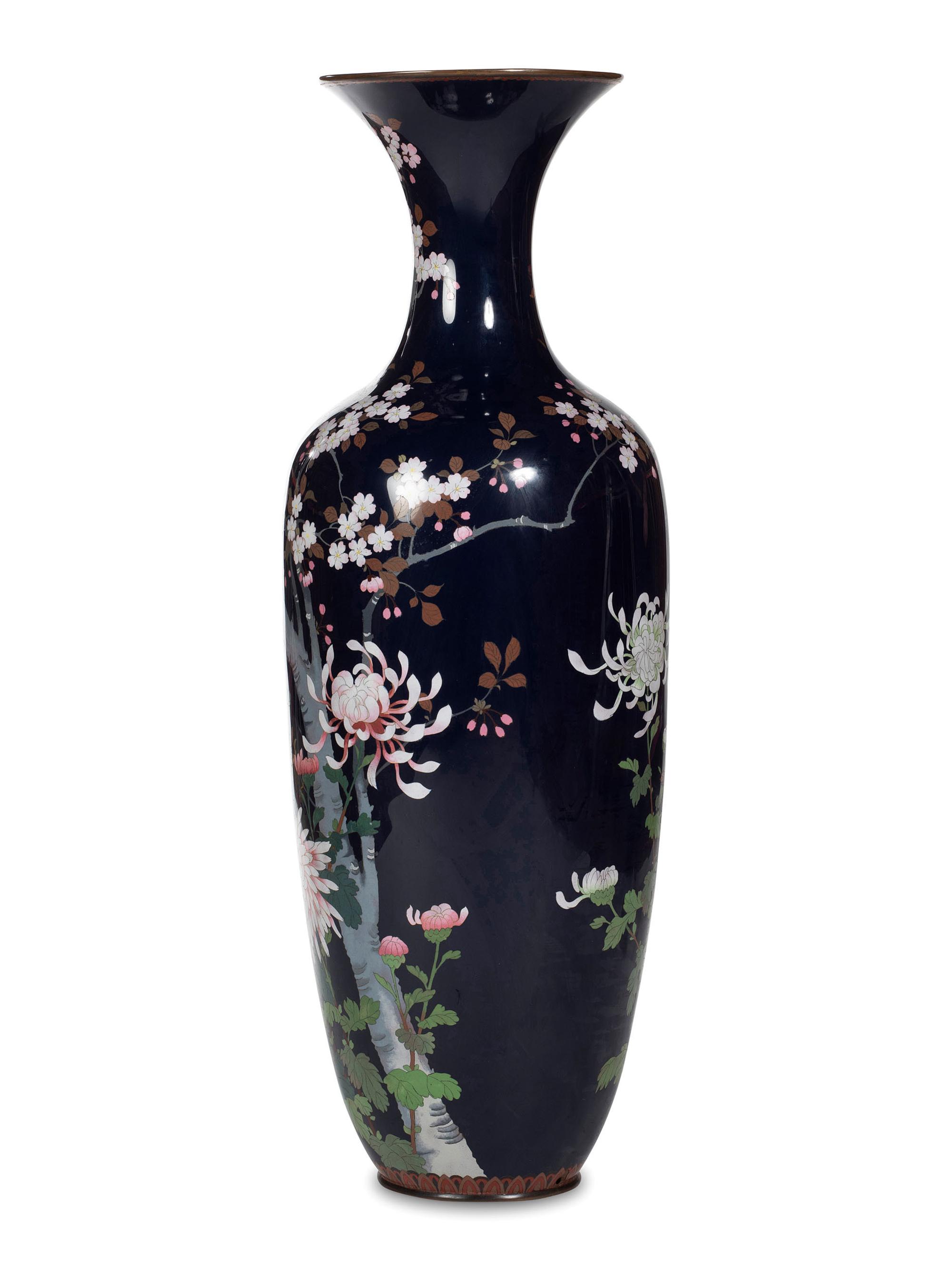 A Large Japanese Cloisonné Vase