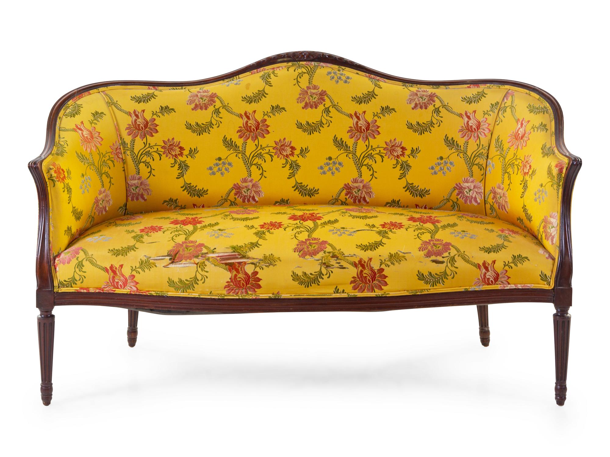 A Regency Style Mahogany Settee