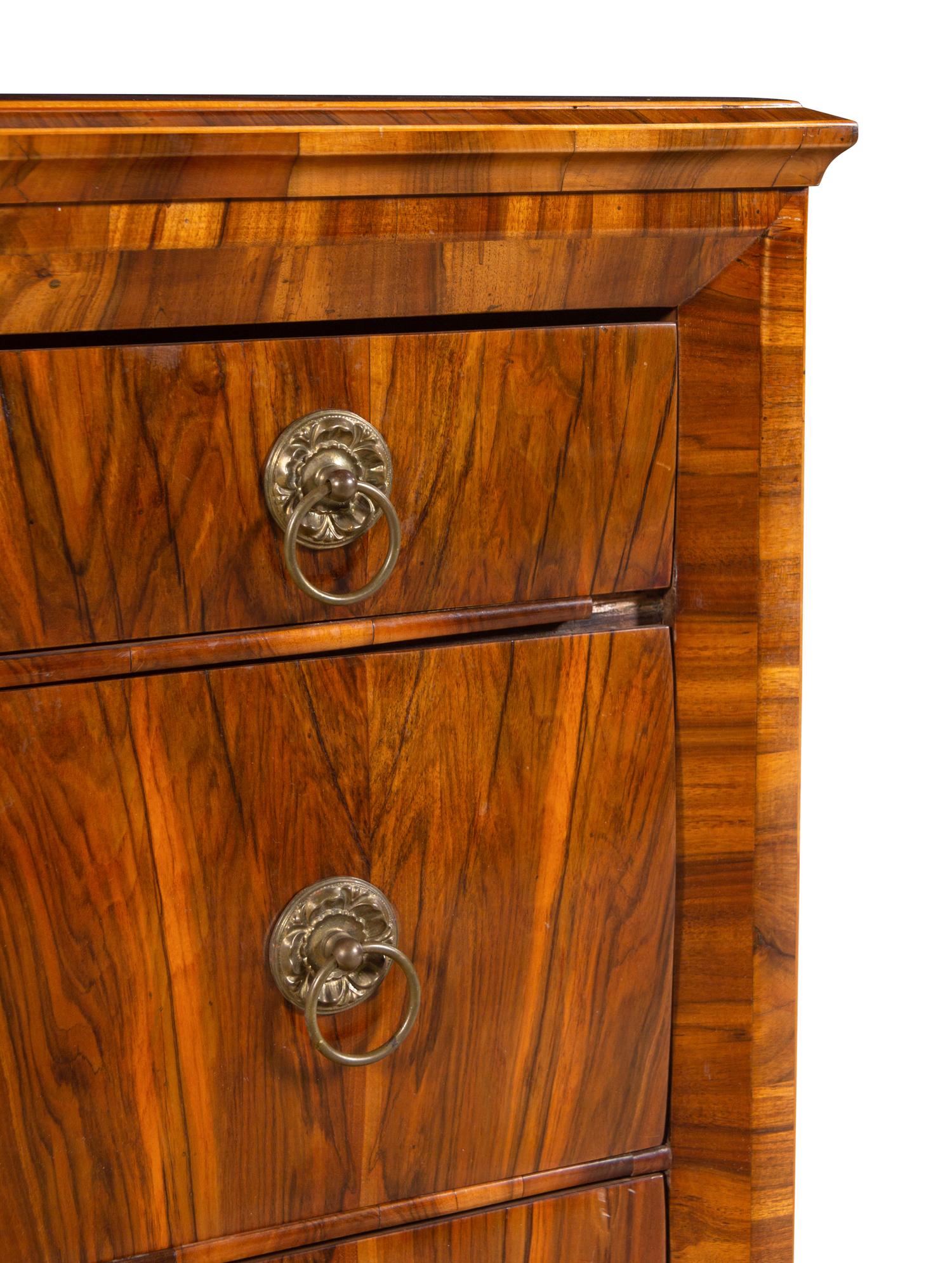 A German or Austrian Parcel Ebonized Walnut Commode