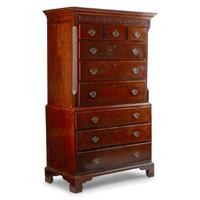 A George III Oak Bureau Chest-on-Chest