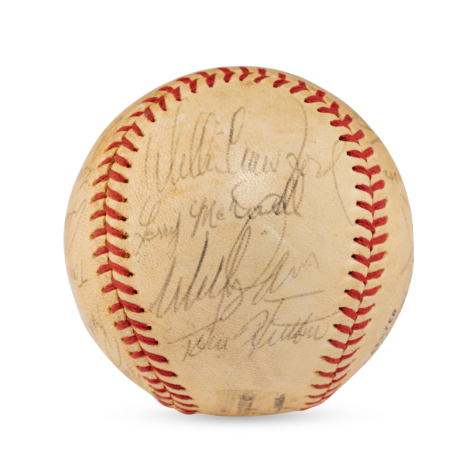 A 1969 Los Angeles Dodgers Team Signed Autograph Baseball