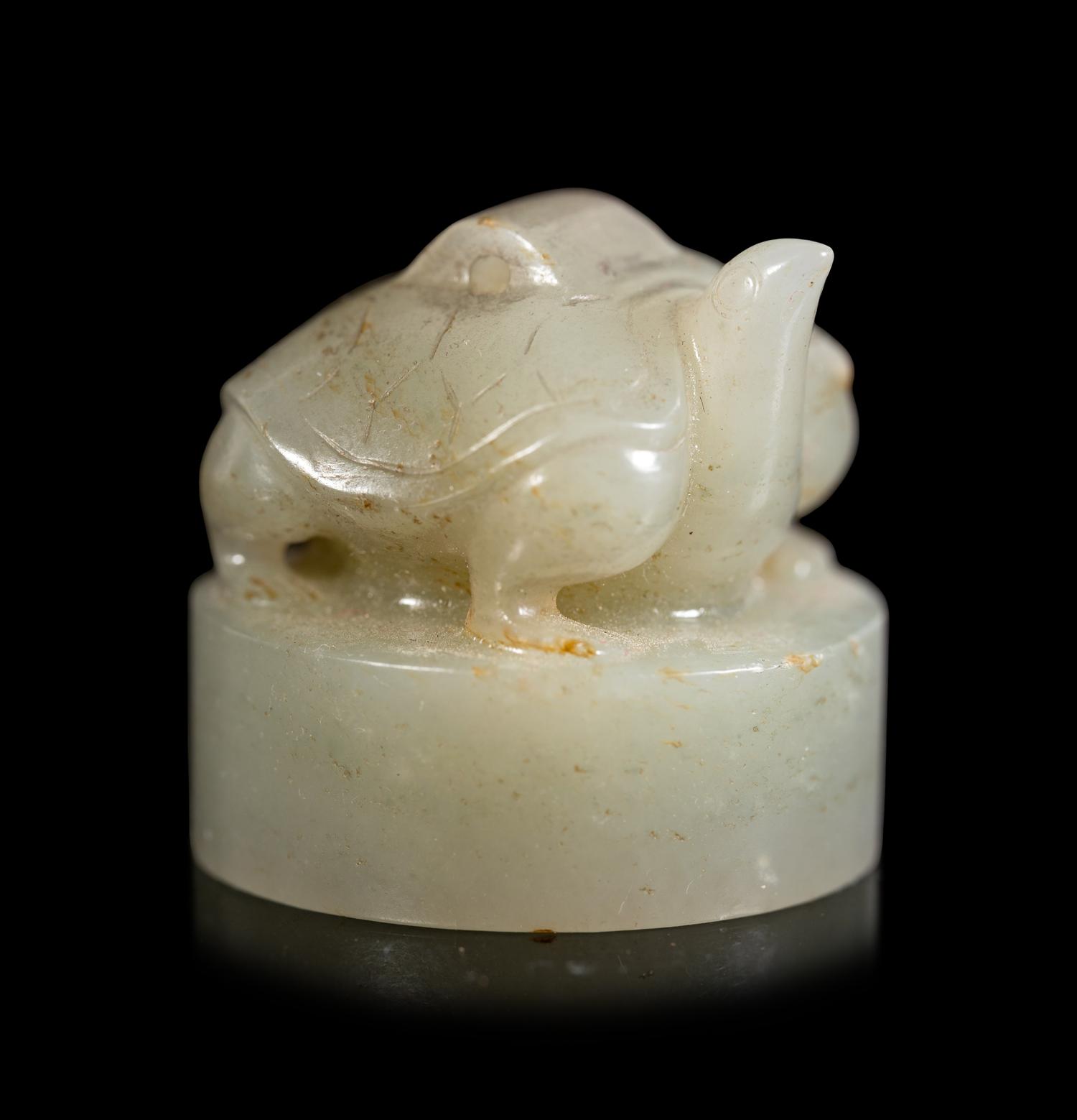 Four Chinese Celadon Jade Seals