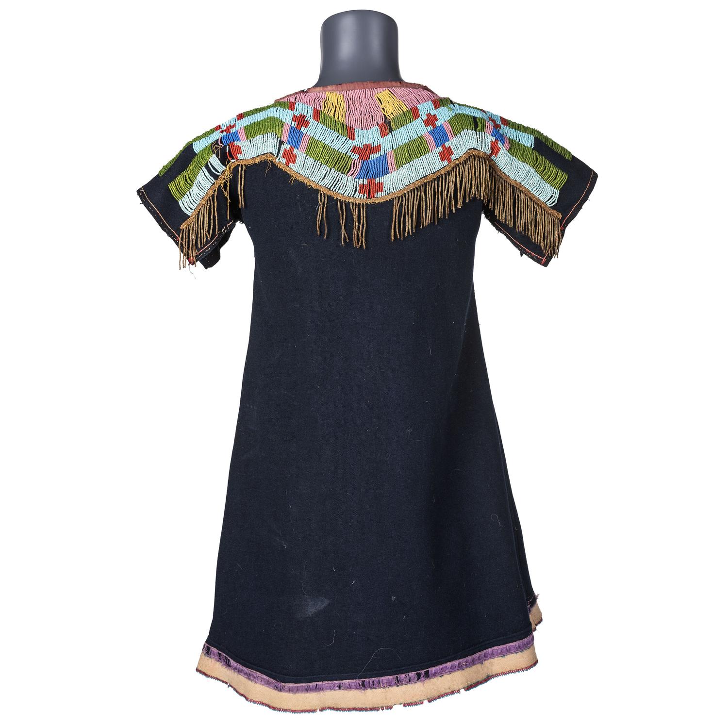 Northern Plains Child's Beaded Trade Wool Dress
