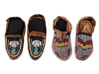 Toddler's Beaded Hide Moccasins