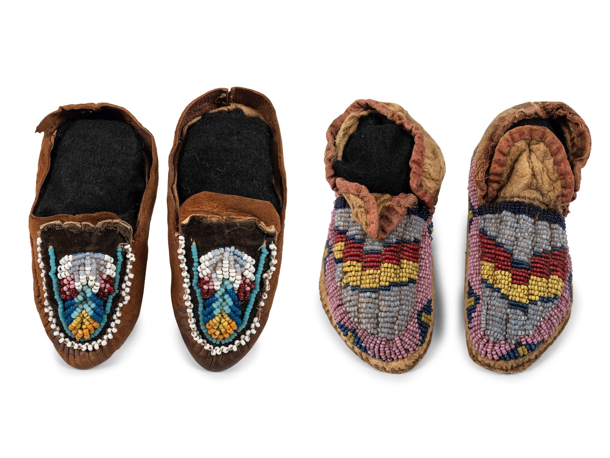 Toddler's Beaded Hide Moccasins