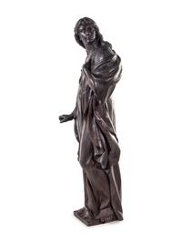 A Venetian Carved Pine Architectural Figure