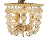A Murano Hand Blown Glass Four Light Chandelier In the Manner of Tulipan — 20th Century