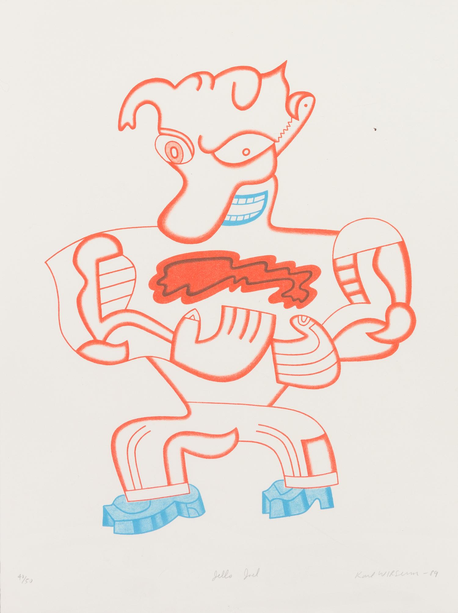 Karl Wirsum, (American, b. 1939), Jello Joel, 1989