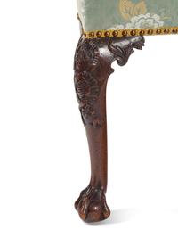 A Pair of George II Carved Mahogany Side Chairs