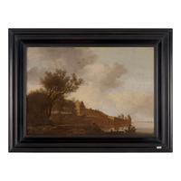 Anthonie Jansz. van der Croos (Dutch, 1604-1663) — River Landscape with a Fortified Town , 1648