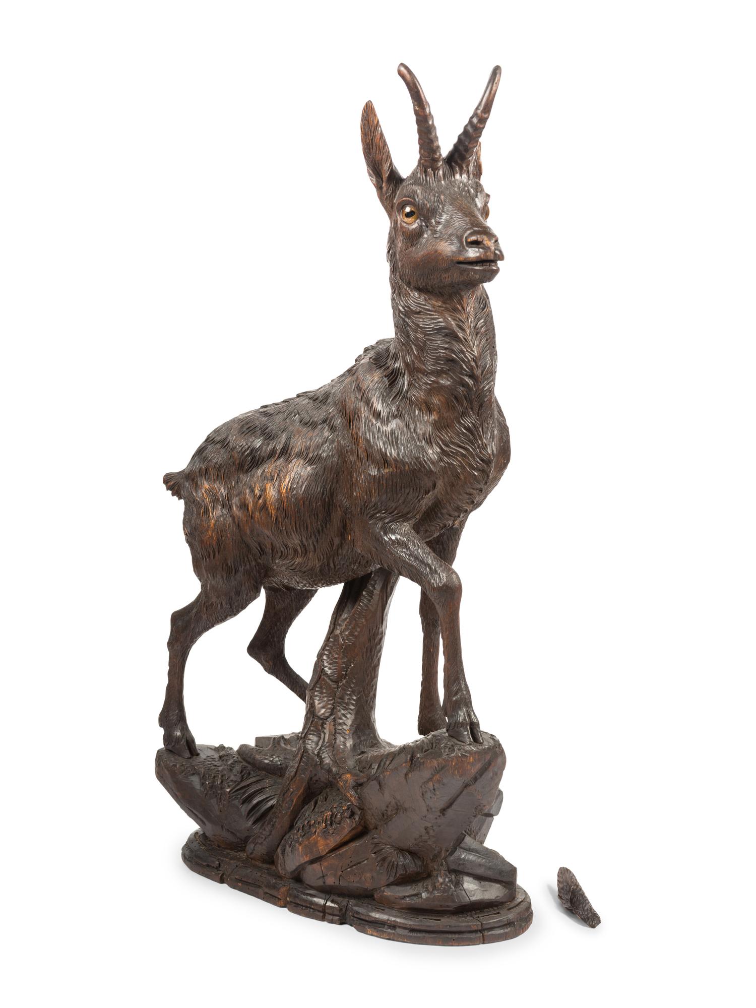 A Black Forest Carved Pronghorn
