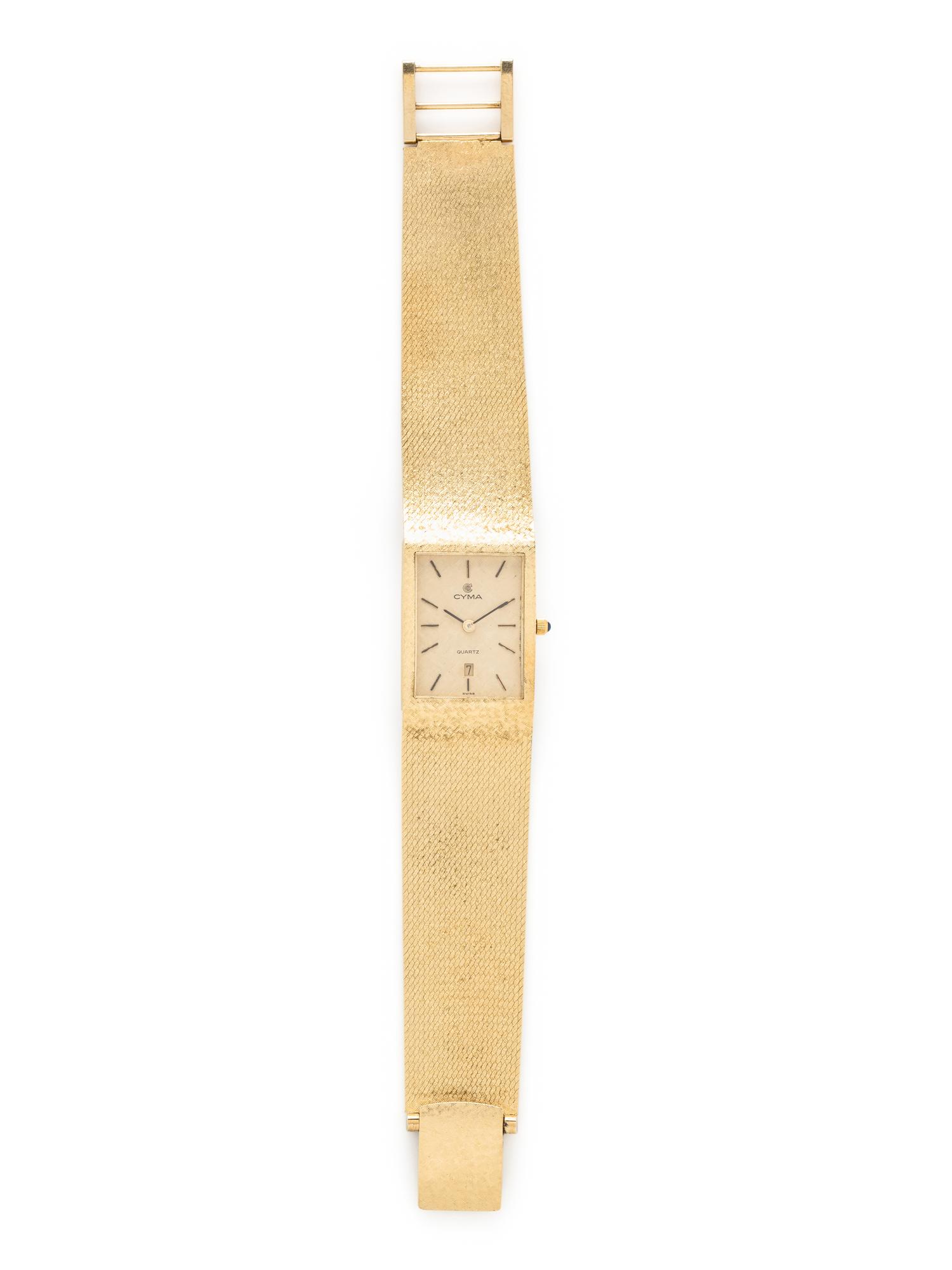 CYMA, 14K YELLOW GOLD WATCH