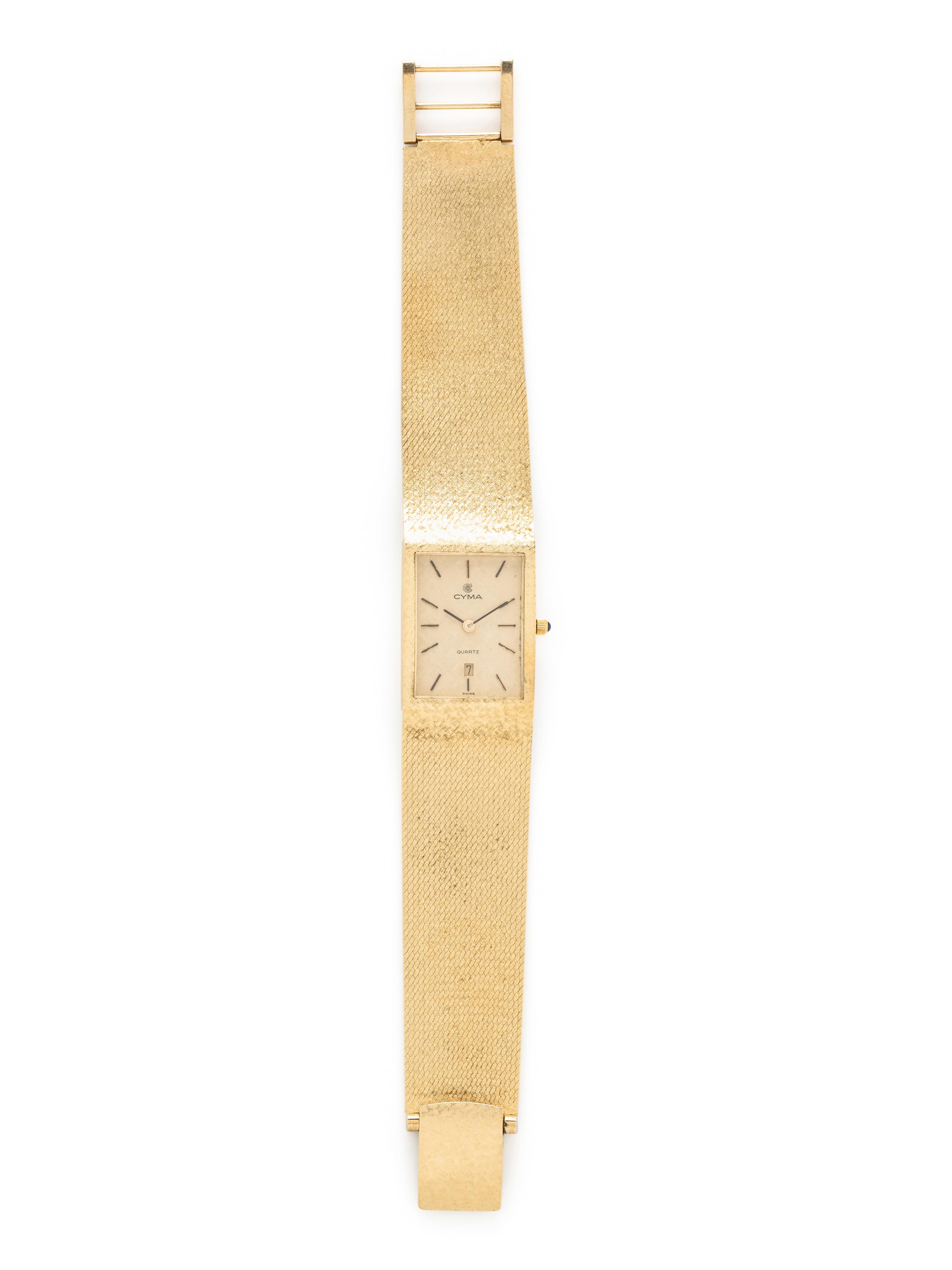 CYMA, 14K YELLOW GOLD WATCH