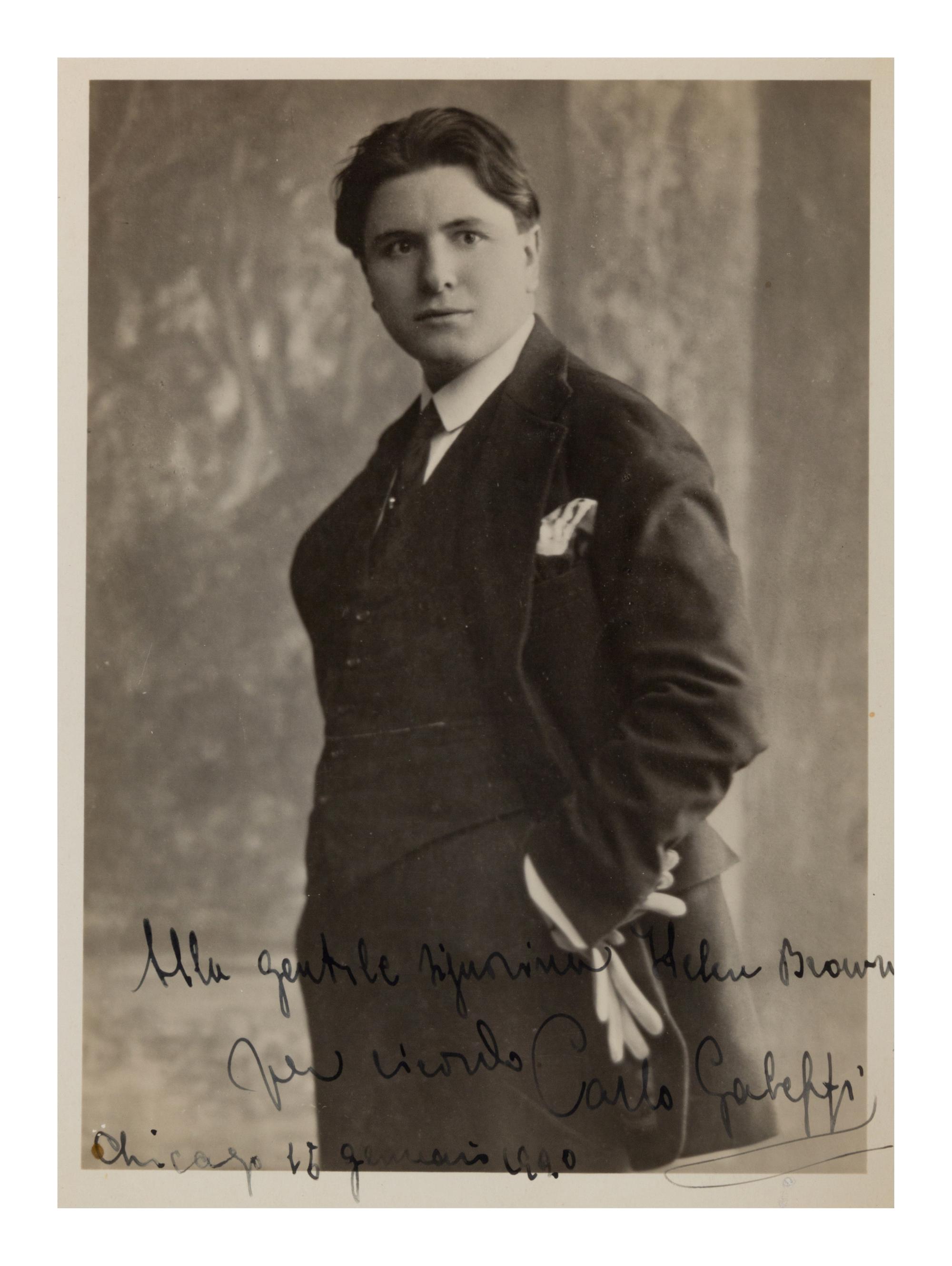 [20TH-CENTURY OPERA SINGERS]. A group of 5 signed photographs or photographic postcards of opera singers from the 1920s, comprising images of: