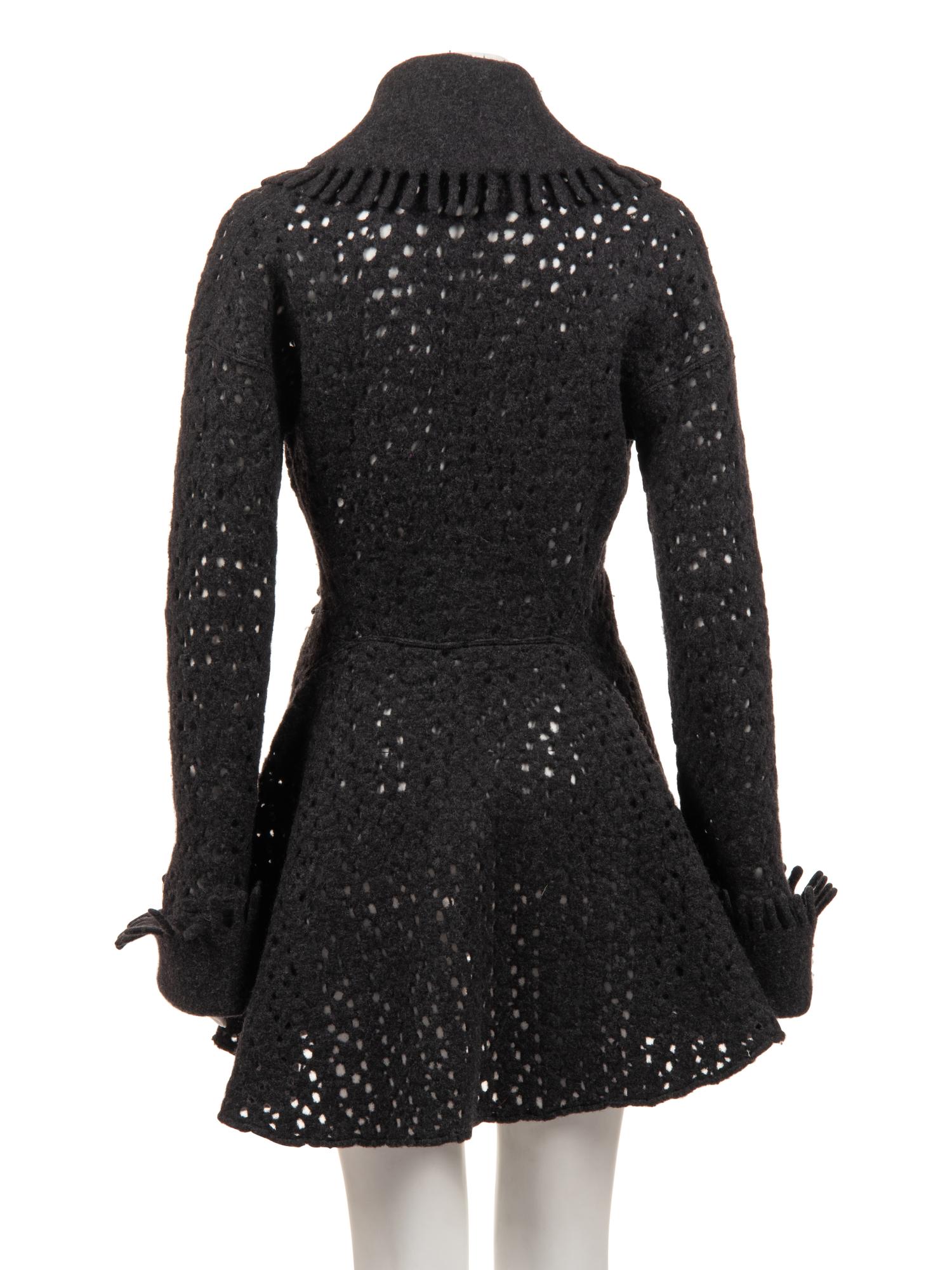 Alaïa Felted Wool Knit Coat, 1990s