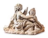 An Italian Carved Marble Figural Group