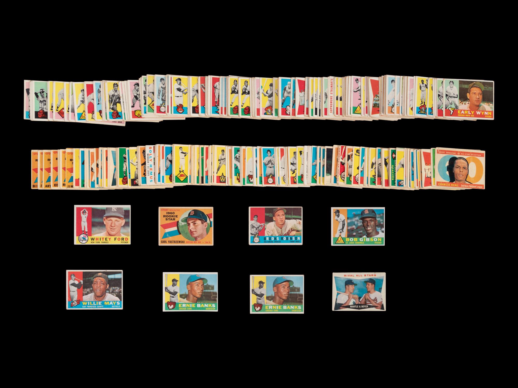 A Group of Over 400 Assorted 1960 Topps Baseball Cards Including Carl Yastrzemski Rookie and Multiple Hall of Famers