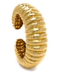 An 18 Karat Yellow Gold Cuff Bracelet, David Webb, 80.60 dwts.