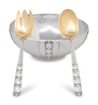 A Tiffany and Co. Silver Three-Piece Salad Set