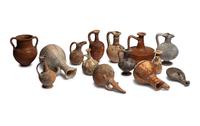 Fourteen Cypriot Redware and Other Vessels
