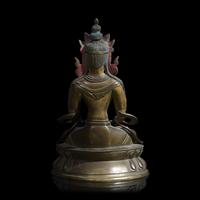 A Tibeto-Chinese Bronze Figure of a Bodhisattva, Late Qing Dynasty 晚清 藏漢銅菩薩坐像