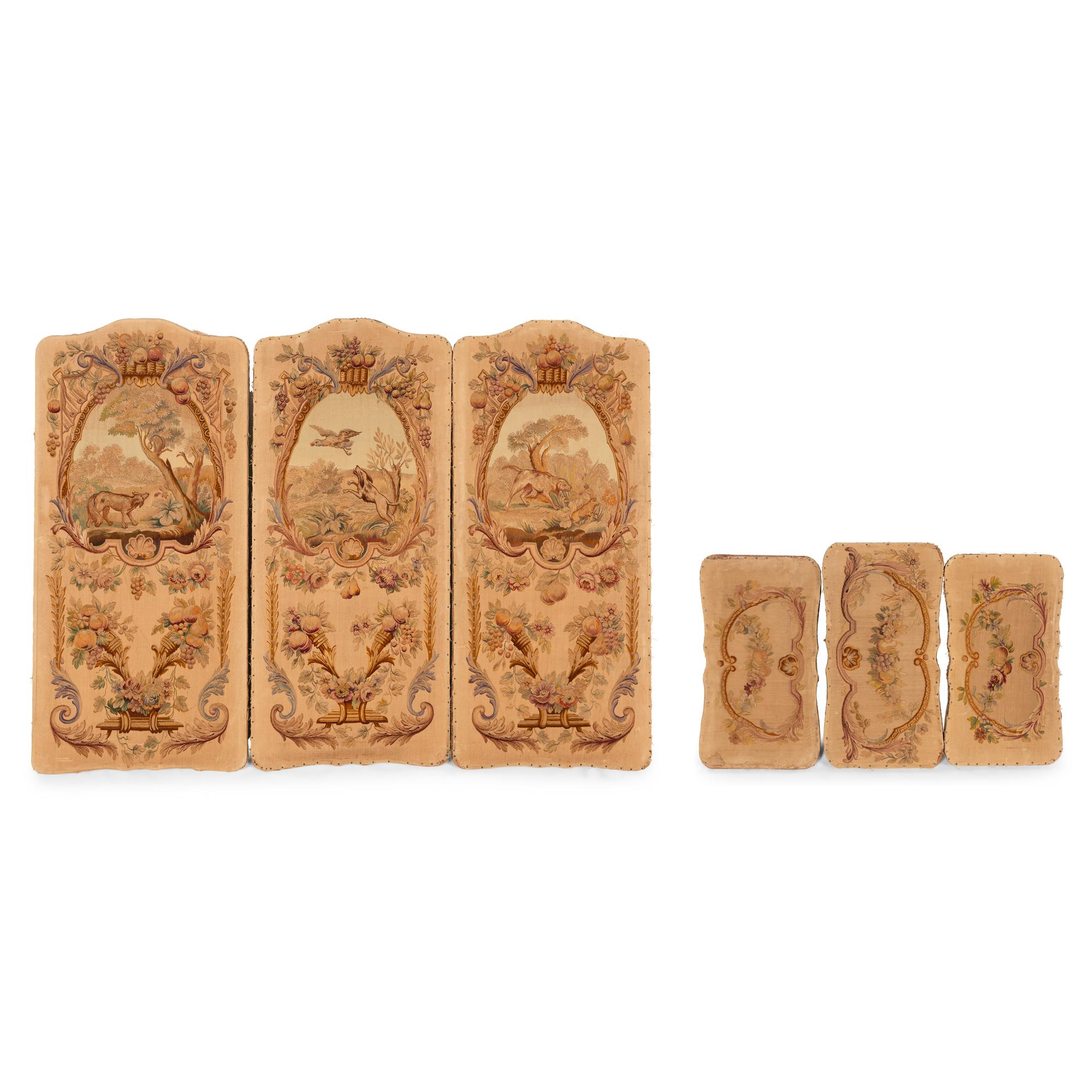 A Group of Six French Tapestry Panels