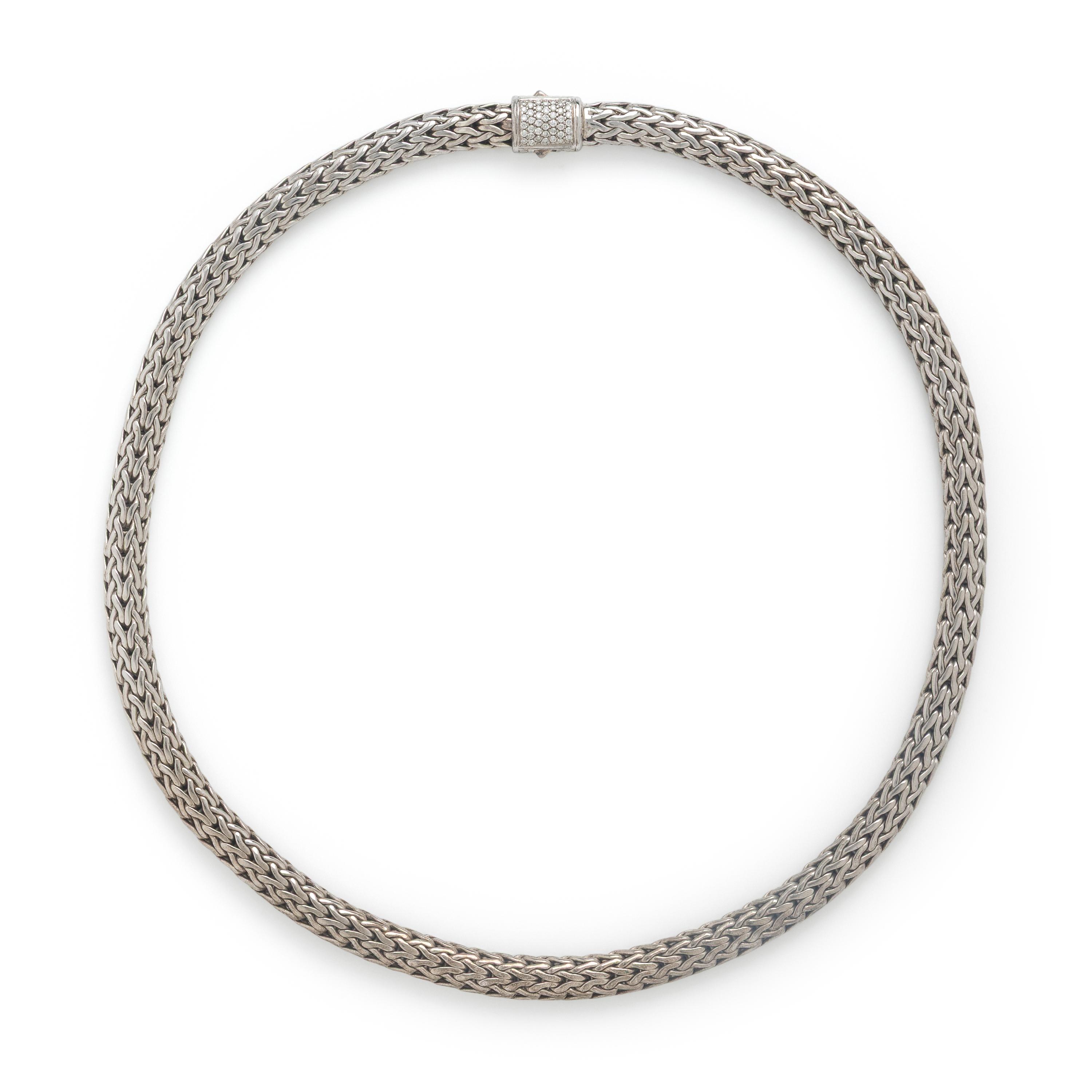 John Hardy, Collection of Diamond, Sterling Silver, and White Gold Jewelry
