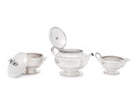 An American Silver Three-Piece Tea Service