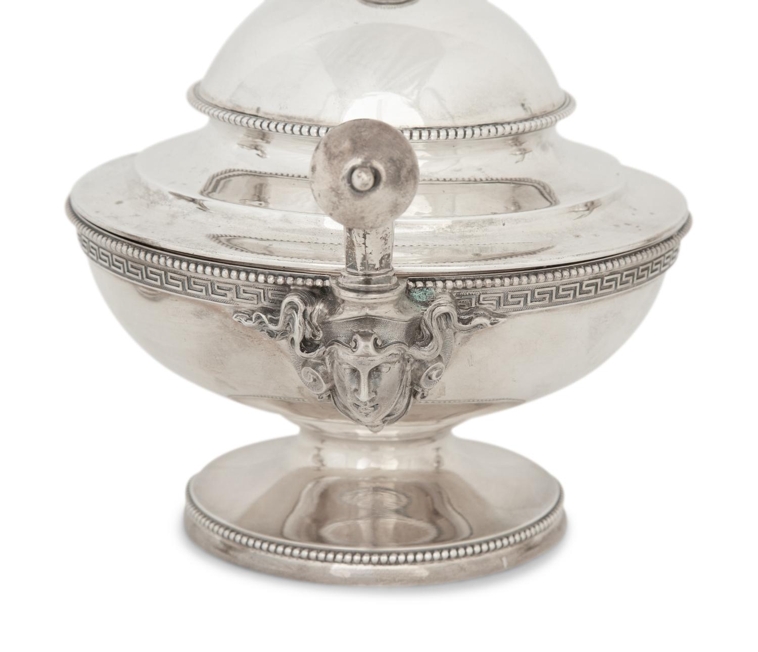 A Pair of American Silver Gravy Boats and a Silver Butter Dish — New York, 19th Century