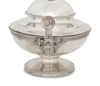 A Pair of American Silver Gravy Boats and a Silver Butter Dish — New York, 19th Century