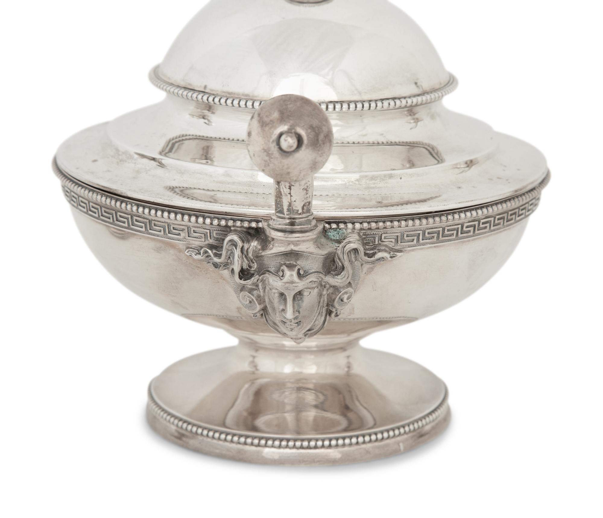 A Pair of American Silver Gravy Boats and a Silver Butter Dish — New York, 19th Century