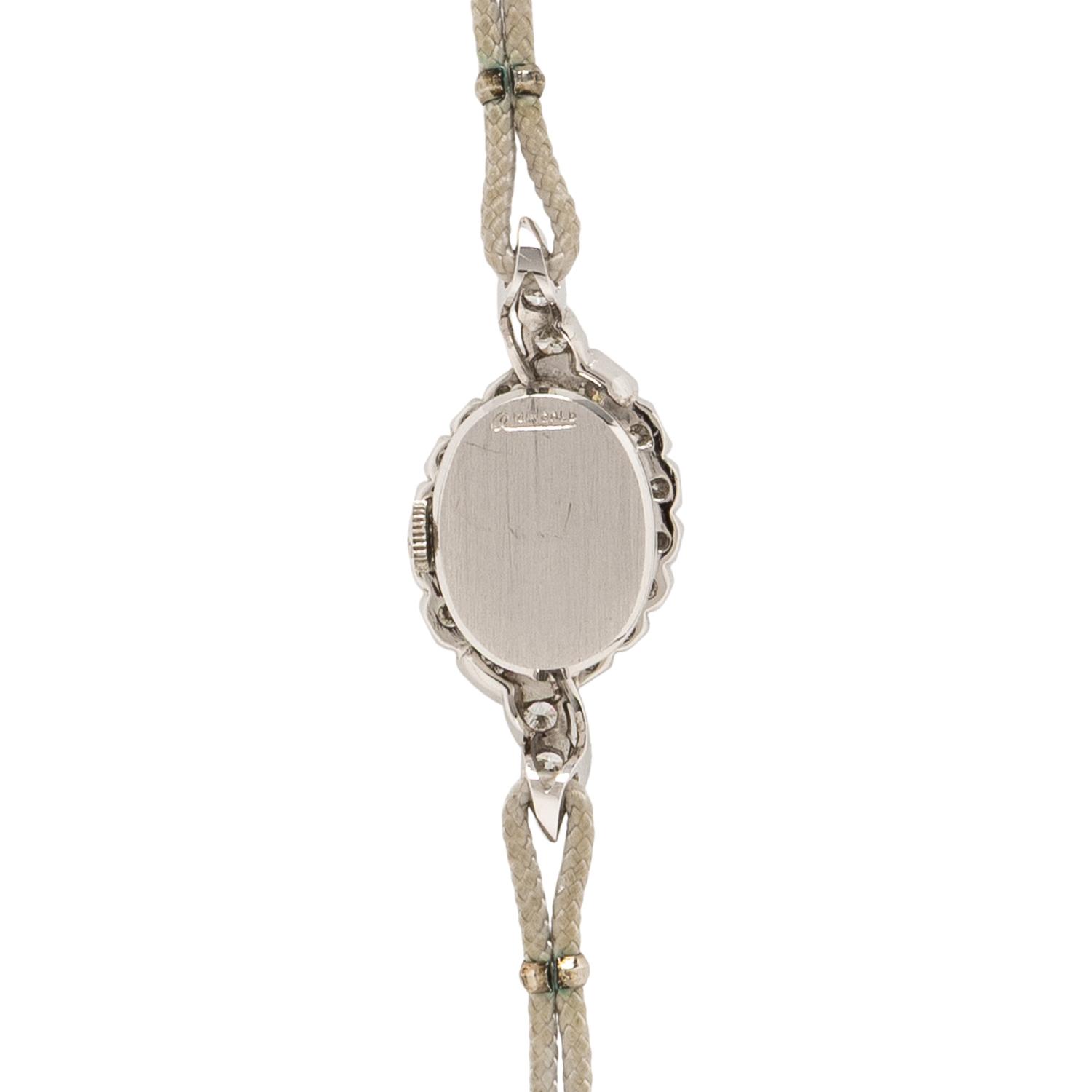 LADY ELGIN, WHITE GOLD AND DIAMOND WATCH