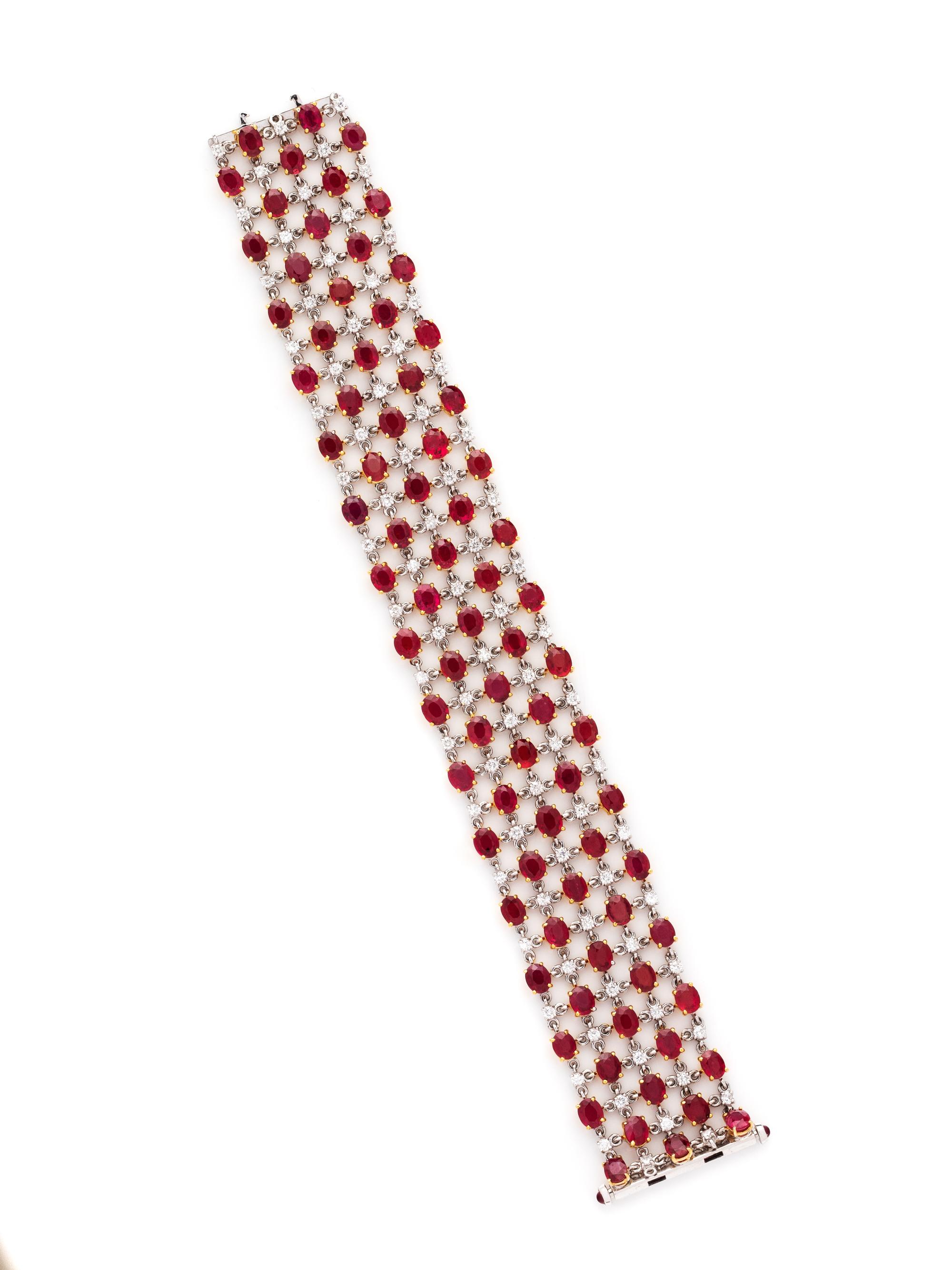 RUBY AND DIAMOND BRACELET
