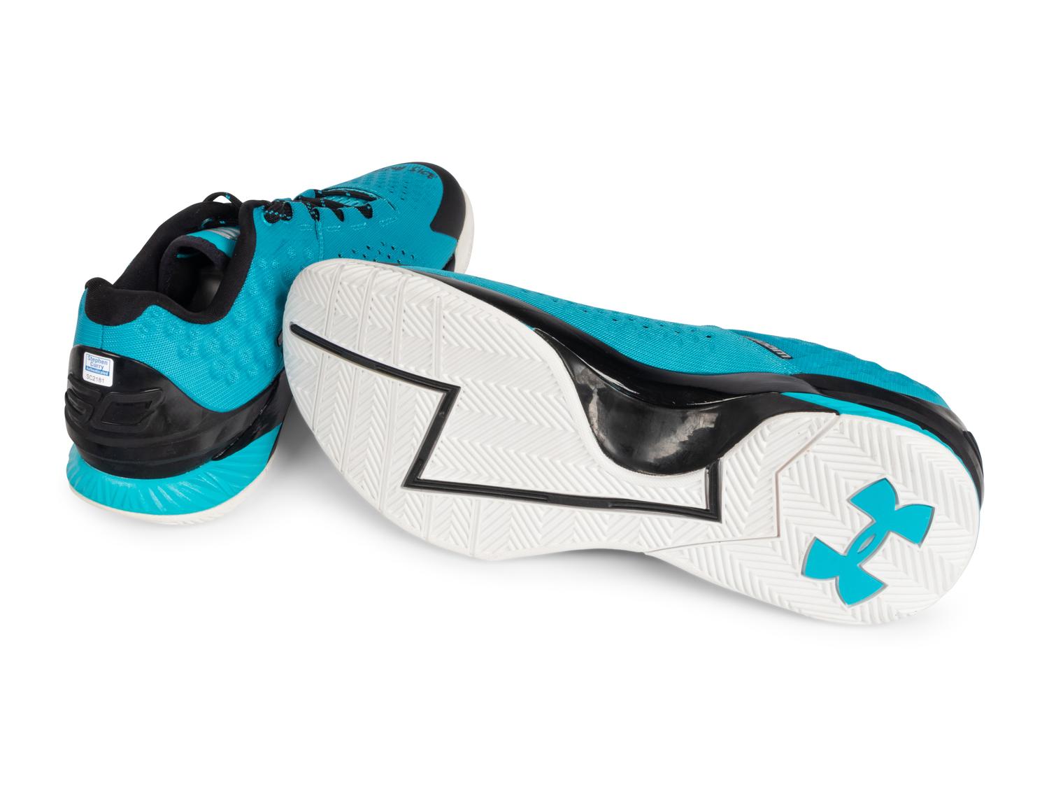 A Pair of Stephen Curry Signed Autograph Under Armour Basketball Shoes (Stephen Curry Authenticated),