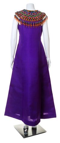 An Yves Saint Laurent Haute Couture Purple Raw Silk Gown, No size.