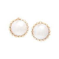 Mabé Pearl and Yellow Gold Earrings
