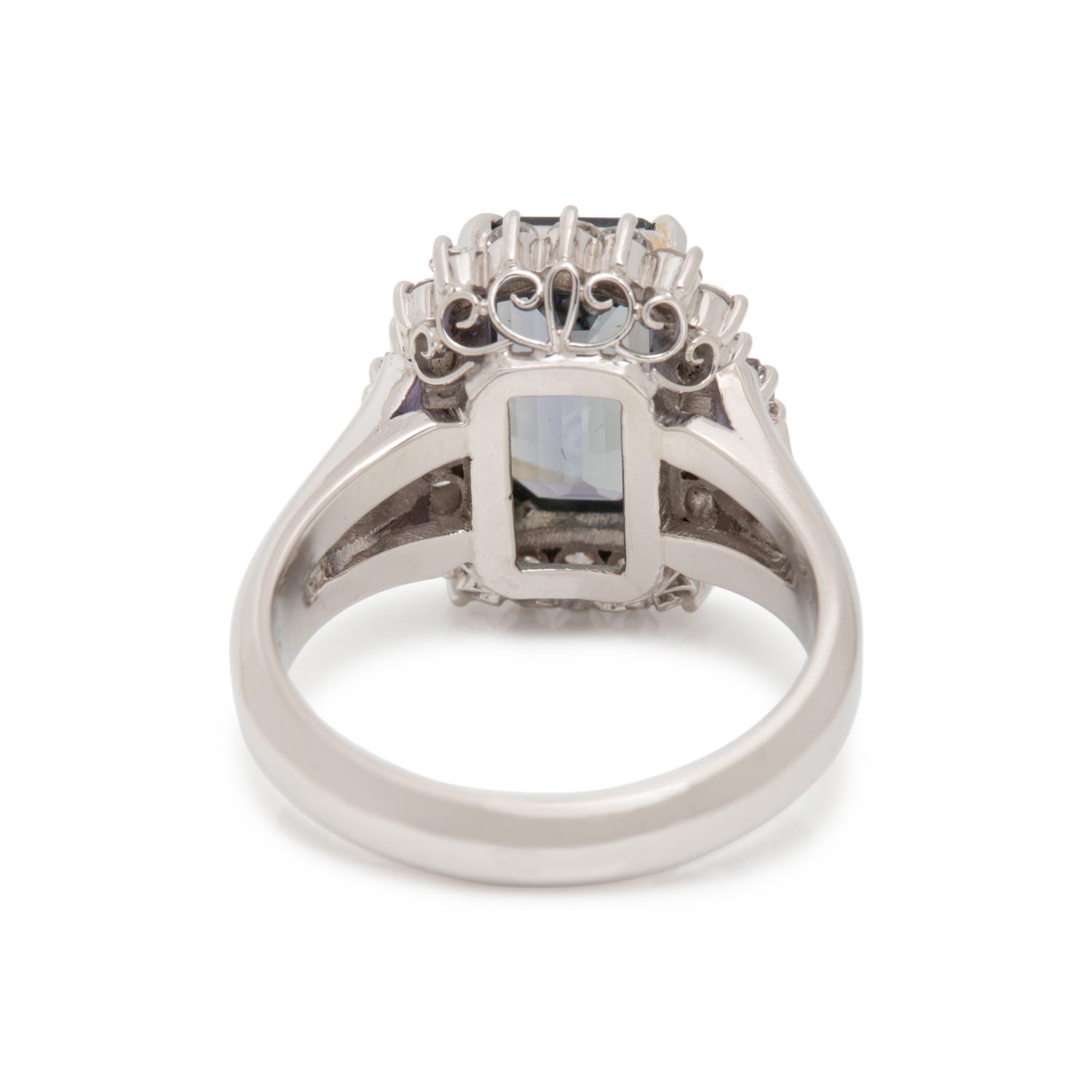 TANZANITE AND DIAMOND RING