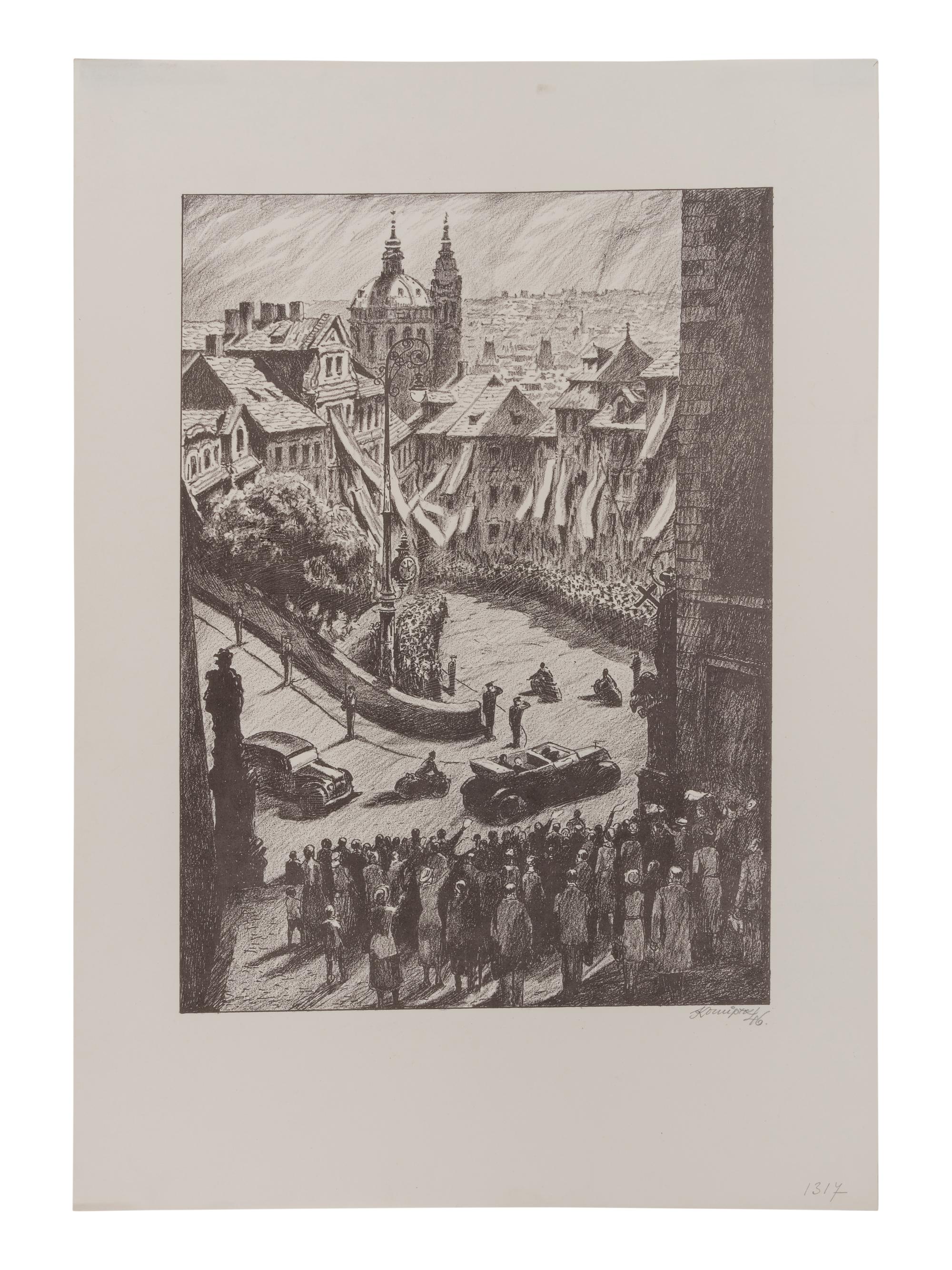 [CZECH]. A group of approximately 31 works, primarily prints, related to Czechoslovakia and the Czech Republic, featuring prominent historical figures, artists, architecture and views, including: