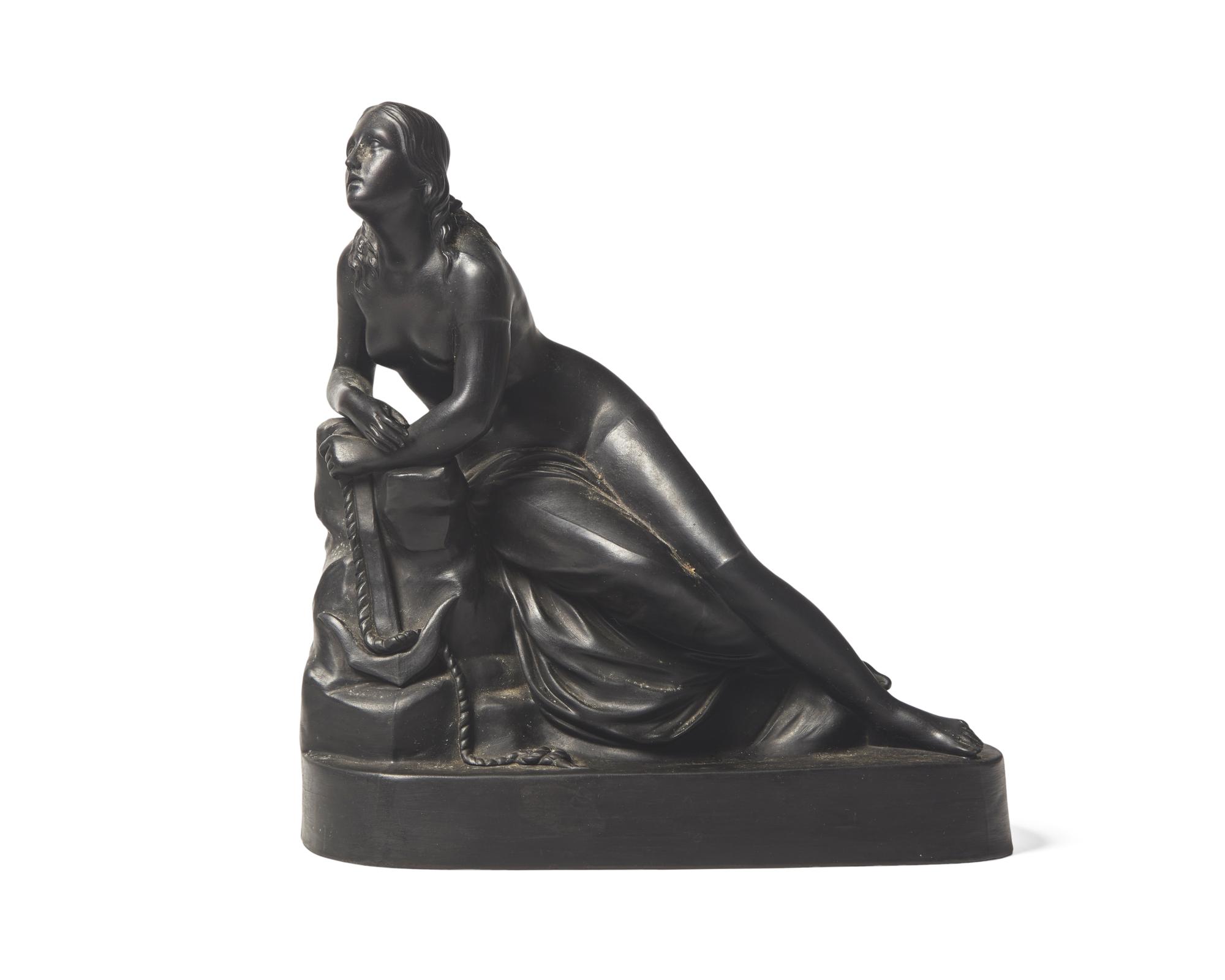A Wedgwood Black Basalt Figure of Hope